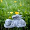 Cat Dog Resin Crafts Memorial Stone Ornaments Angel Dog Statue Cat Figurine Pet Tombstone Sculpture