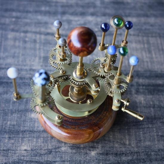 25,4 см Роскошный предмет декора для книжных полок Латунная и стальная планета Функциональная модель Солнечной системы с несколькими небесными телами