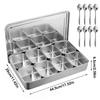 Rust-proof Seasoning Box 6/8 Grids Food Preparation Box Durable Dessert Ingredient Box