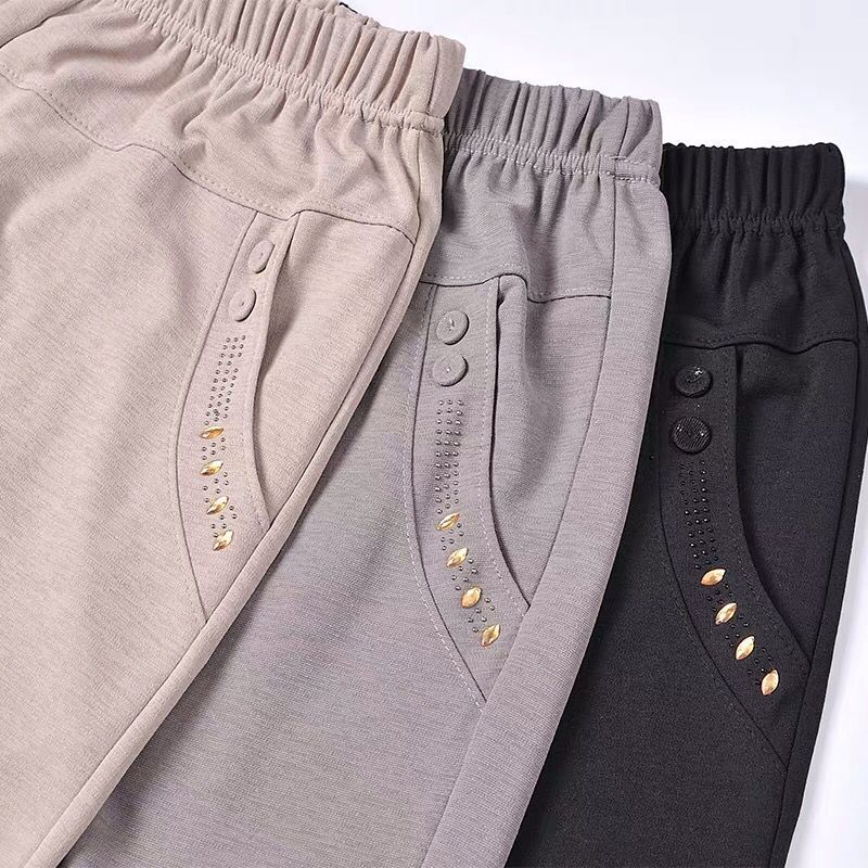 Women's Wide-Leg Pants Spring/Summer High Waist Loose and Slimming Thin Straight Drooping Cropped Casual Women's Pants Summer New Pants