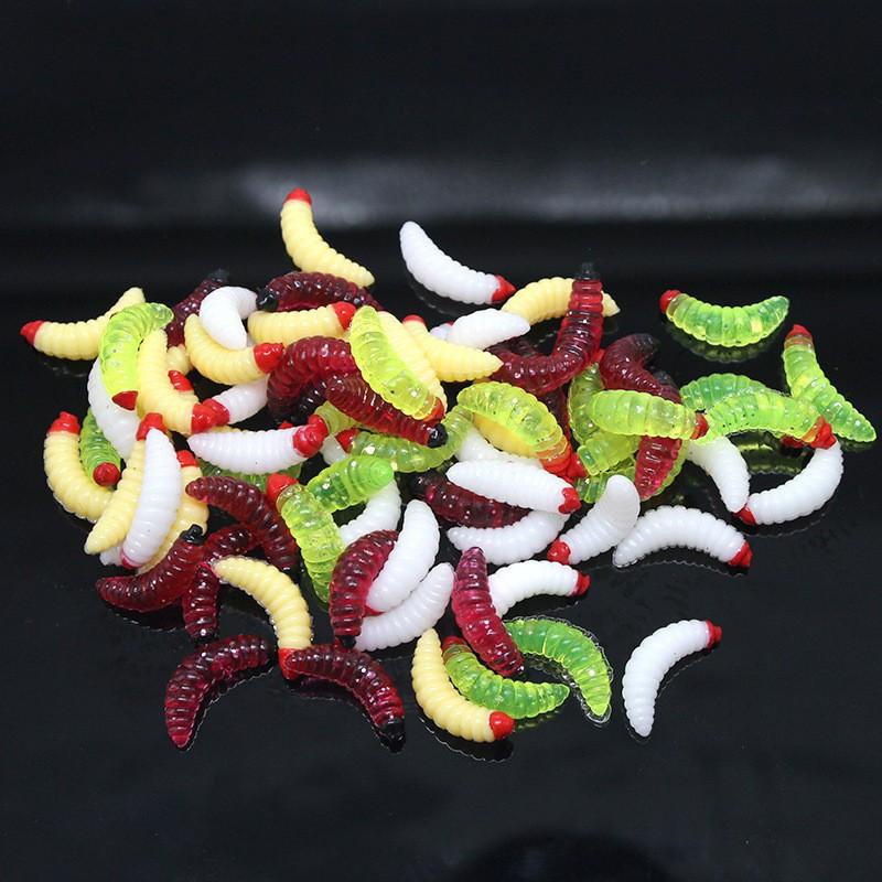 Мягкий силиконовый опарыш Мягкая искусственная хлебная личинка Рыболовная приманка Приманки для дождевого червя Рыболовные приманки-черви