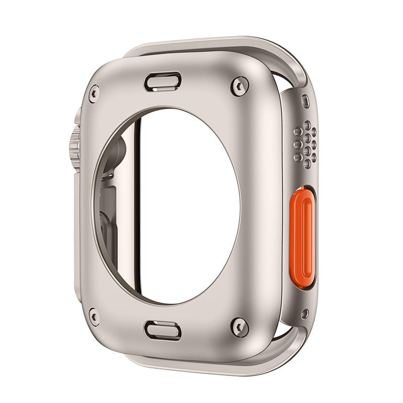 Стекло на 360 градусов + чехол для Apple Watch 45 мм 44 мм, обновление внешнего вида, смена на Ultra Защитная пленка для экрана + чехол для ПК для серии iWatch 45 мм 44 мм