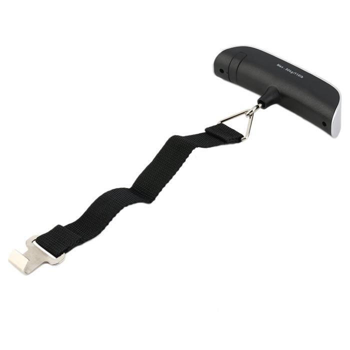 Портативные весы для багажа - Не указано - Модель не указана - Макс. 50 кг - Электронные - Черный