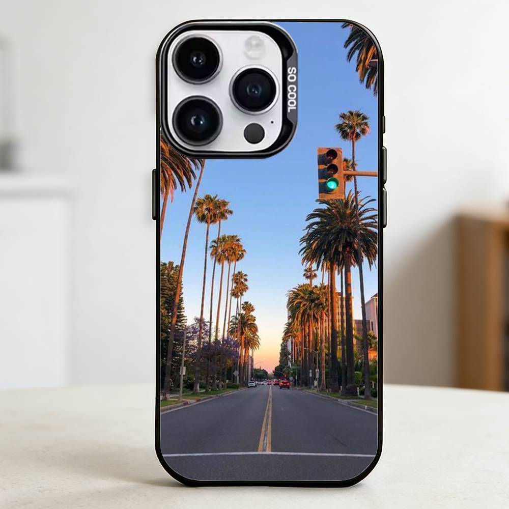 Чехол для телефона California Travel Серебристый корпус Для IPhone 17 16 15 14 13 12 11 Pro Max Plus