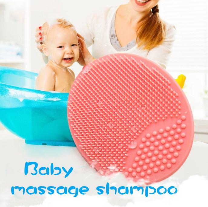 Мини-маленькая силиконовая щетка для шампуня для купания младенцев, мягкая силиконовая детская щетка для душа, массажные щетки для мытья волос