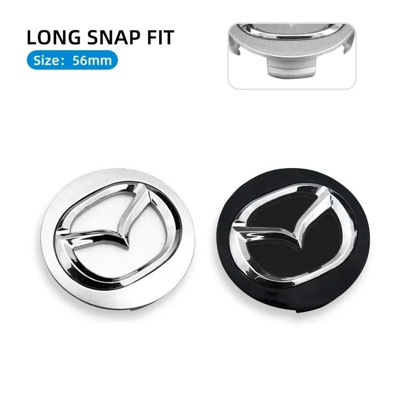 4Pcs Wheel Hub Center Cover CX-3 CX-4 CX-5 CX7 CX8 Long Leg 56MM ID53MM New Models For Mazda Atenza Axela Gray Black