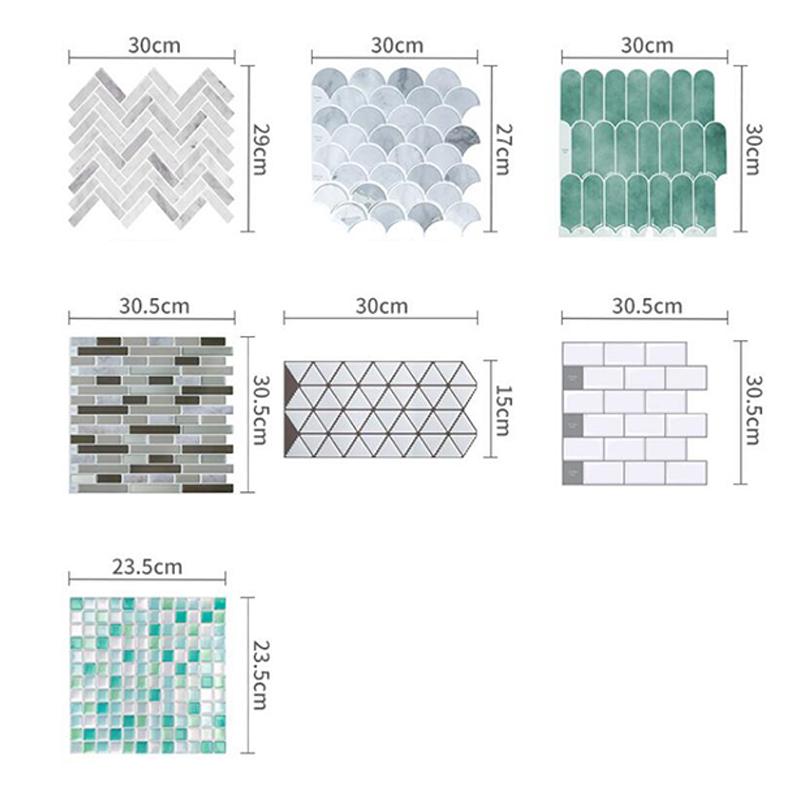 4/8 шт. самоклеящиеся виниловые обои Peel And Stick 3D Effect плитка водонепроницаемая кухонная керамическая плитка алюминиевая фольга настенные наклейки