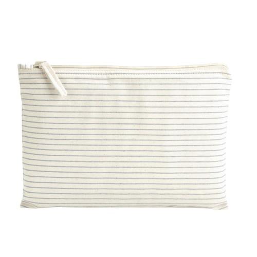 Westford Mill Striped Organic Cotton Toiletry Bag