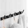 Black Robe Hook  Clothes Hook Wall Mounted Aluminium Bathroom Hardware Product Robe Hooks,wall Hat Hook Bathroom Accessories