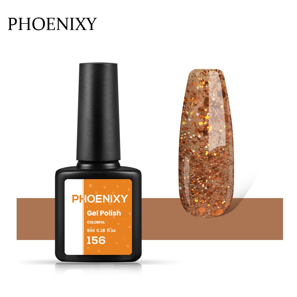 PHOENIXY, 60 цветов, гель-лак для ногтей, долговечный гель-лак, верхнее базовое покрытие, полуперманентный гель-лак, дизайн ногтей «сделай сам»