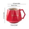 400ml Diamond Shape Creative Mugs Personalized Geometric Coffee Cup Espresso Milk Water Cup Office Business Home Couple Gift
