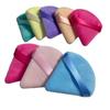 1pc Velvet Triangle Shaped Powder Puff Wet Dry Used Washable Soft Makeup Sponge Tool For Foundation Powder Blusher