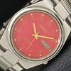 Б/у оригинальные винтажные часы SEIKO AUTOMATIC 7019A из Японии мужские с красным циферблатом a433883-2 R119-a433883