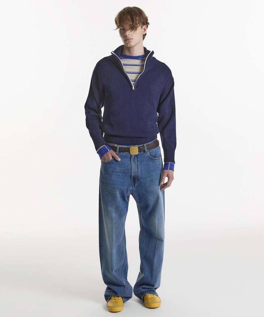 NOHANT 90S Quarter-Zip Knit Navy