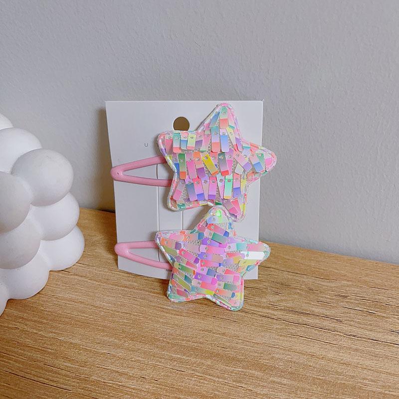 2 шт. новые милые заколки для волос принцессы с бабочкой и пентаграммой для девочек, детские головные уборы, заколки для волос, заколки, аксессуары для волос