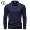 Polo Ralph Lauren 2025 Autumn New Embroidery Men's Long Sleeved Polo Shirt, Solid Color Men's Top with Lapel, Versatile Polo Shirt for Men