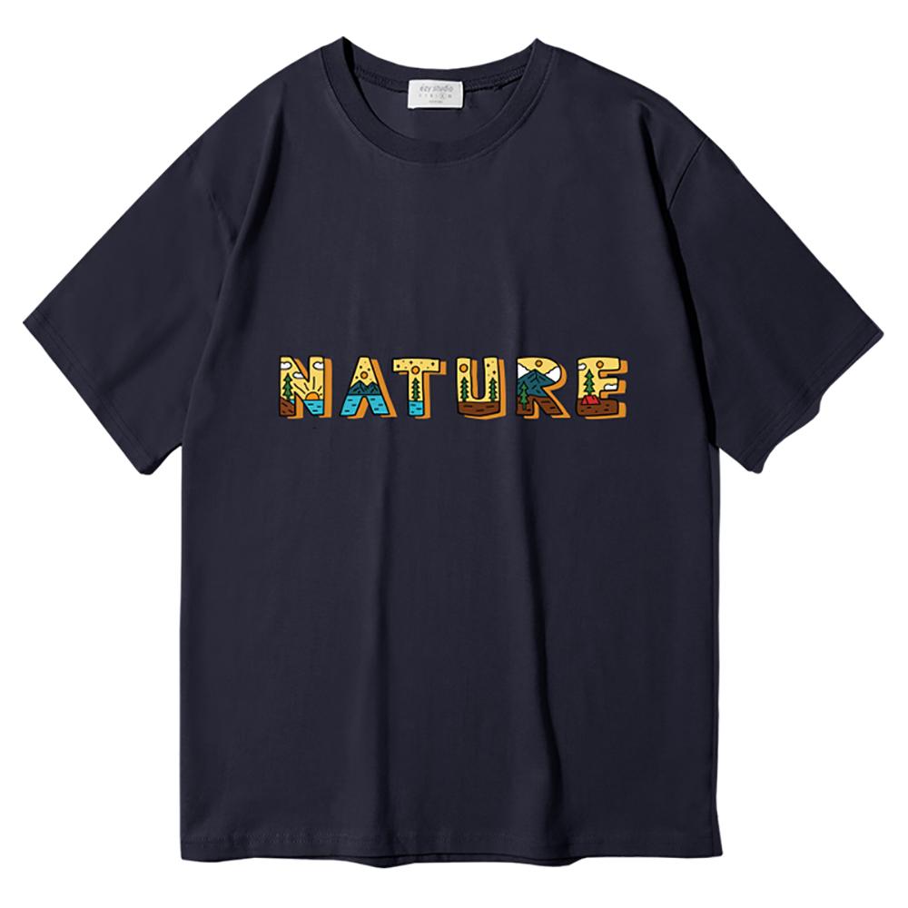 YDA Nature Oversized Short Sleeve T-Shirt_Yd2053Tsnv