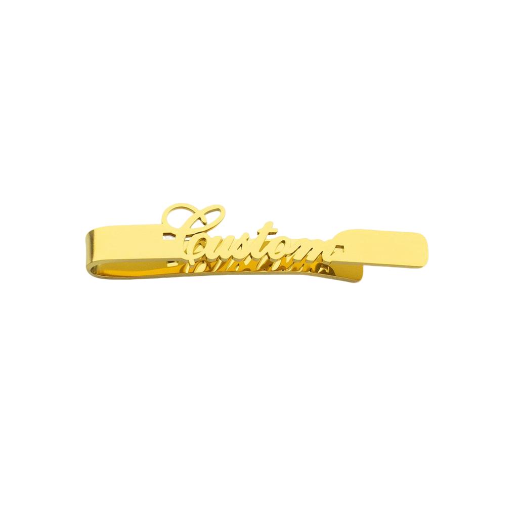 Сделай сам Французский мужской зажим для галстука Нержавеющая сталь Полированный Именной зажим для галстука Подарок