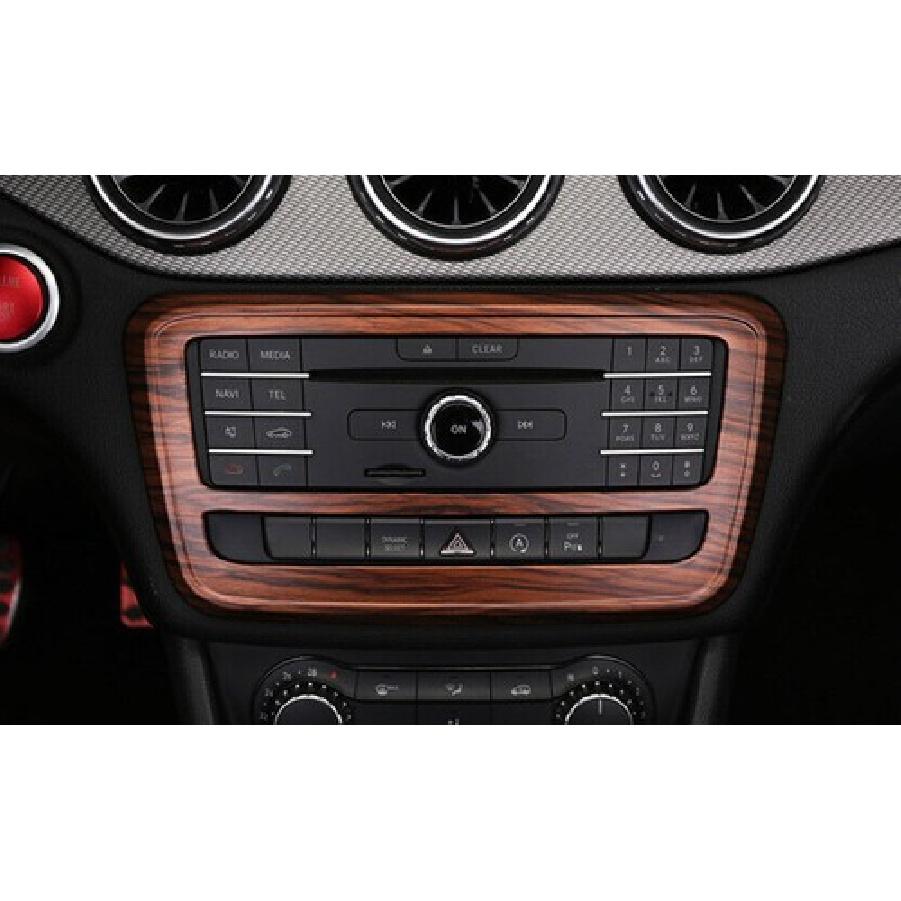 Peach Wood Grain Console CD Button Control Frame Trim For Benz GLA CLA 2013-