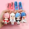Anime Re:Life In A Different World From Zero Keychain Cute Ram Rem Emilia Doll Model Keyrings
