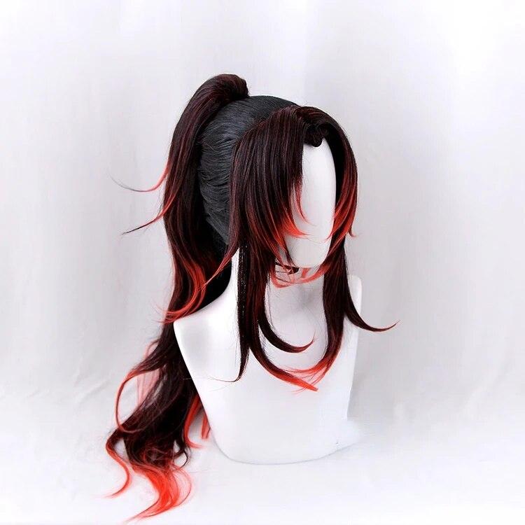 Аниме косплей Demon Slayer Kimetsu No Yaiba Kokushibo Danganronpa косплей парики с принтом кимоно униформа рубашка Хэллоуин карнавал