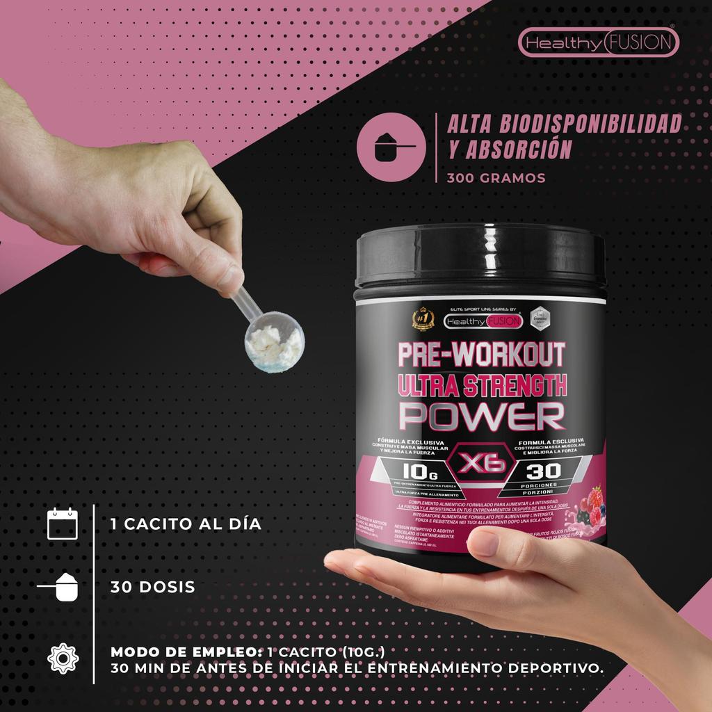 Pre-Workout Energy Drink | Powerful Pre-Workout with Creatine | Beta-Alanine, Taurine, Caffeine, and Vitamins | 300g Red Berries
