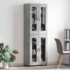 Highboard FLORIN Concrete Grey 60 x 35 x 182 cm Particleboard