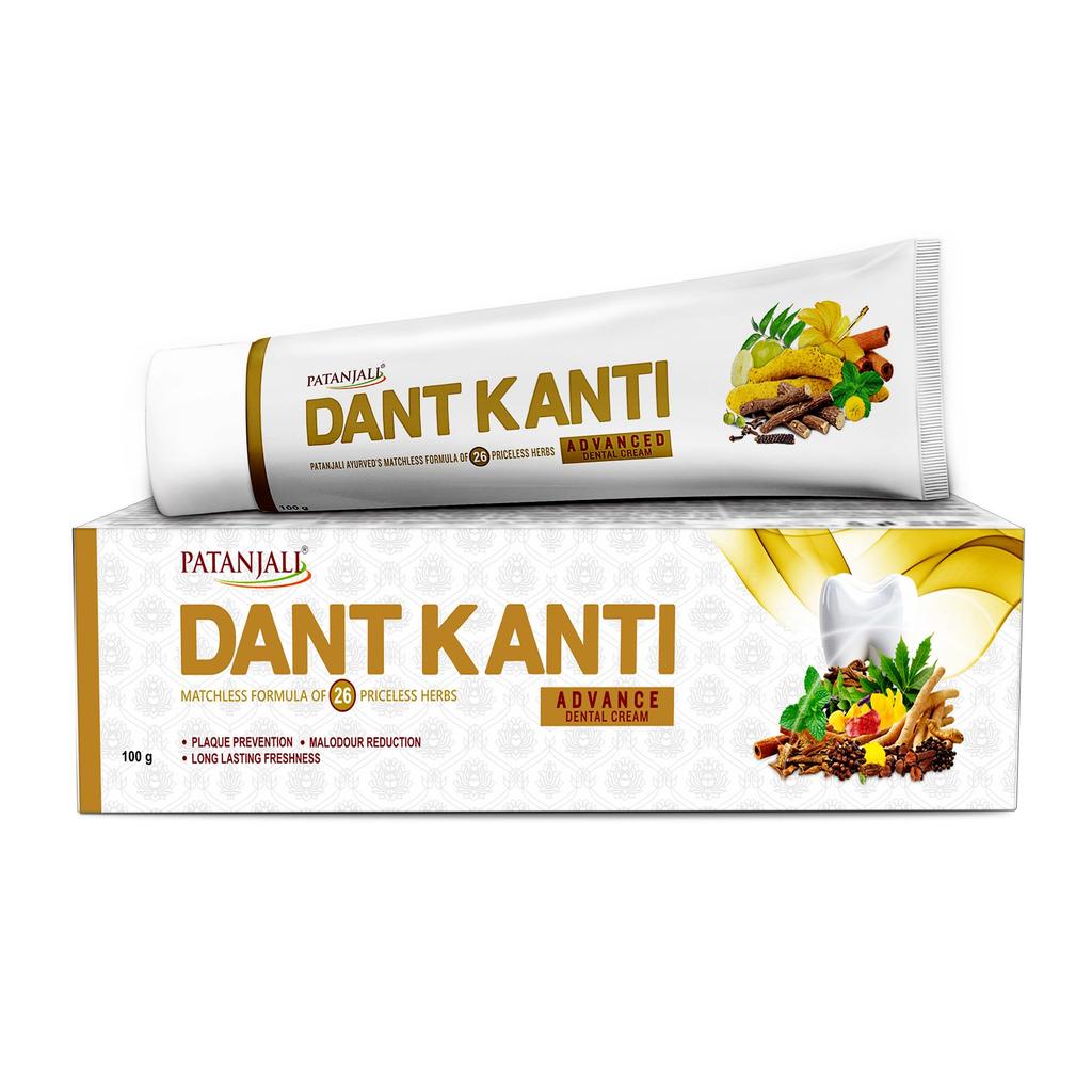 Patanjali Dant Kanti Advance Зубной крем для облегчения чувствительности, Устраняет неприятный запах изо рта (100г)