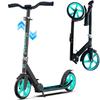 Foldable Scooter 200Mm Big Wheels 4 Levels Height Adjustable For Teens Unisex Black