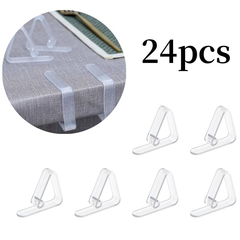 6/12/24 шт. Пластиковые зажимы для скатертей, прозрачные, высокоэластичные, ветрозащитные зажимы для скатертей для дома, улицы, пикника, вечеринки, принадлежностей