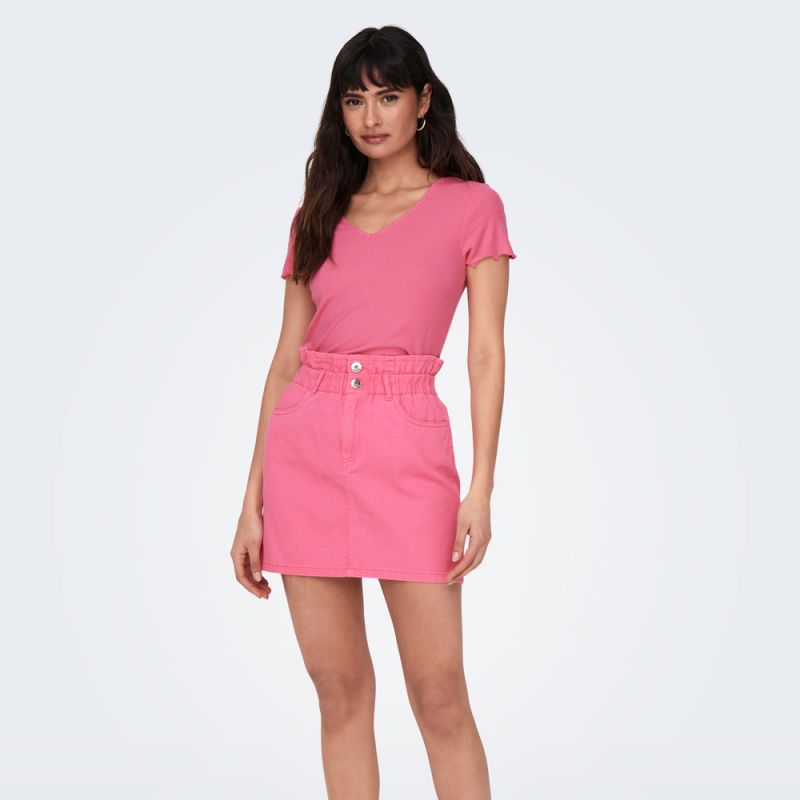 Футболка kika кроп-топ с V-образным вырезом Женская ONLY