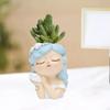 Conch Girl Flower  Silicone Mold Concrete Candlestick Resin Mould  Succulent Planter Molds Craft Home Decorations