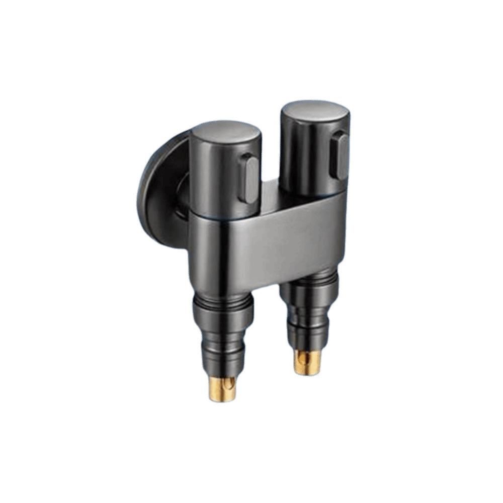 Dual Control Washing Machine Faucet Automatic Water Stop Angle Valve Bathroom