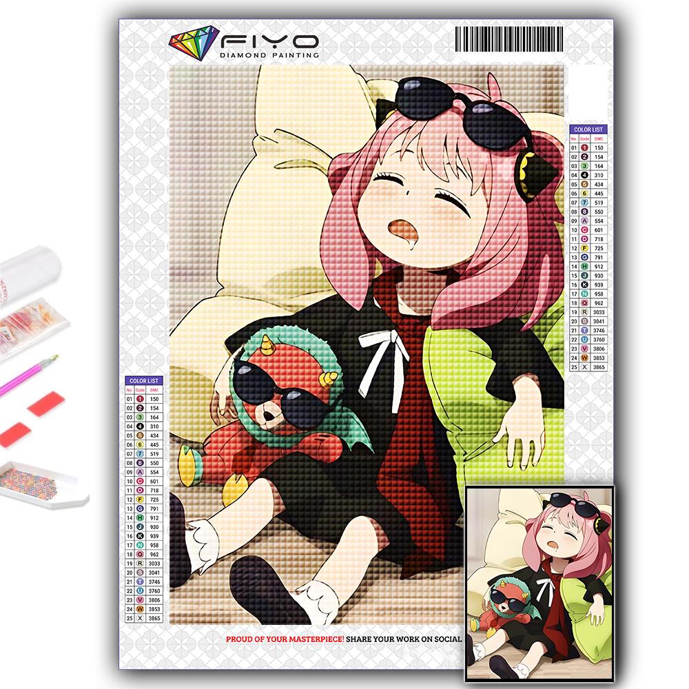 5D Diy Алмазная картина Аниме Плакат Шпионская семья Вышивка крестиком Полный Алмазная вышивка Мозаика