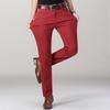 Summer Casual Pants Stretch Slim Fit Small Straight Leg Color Pants Versatile Stretch Long Pants