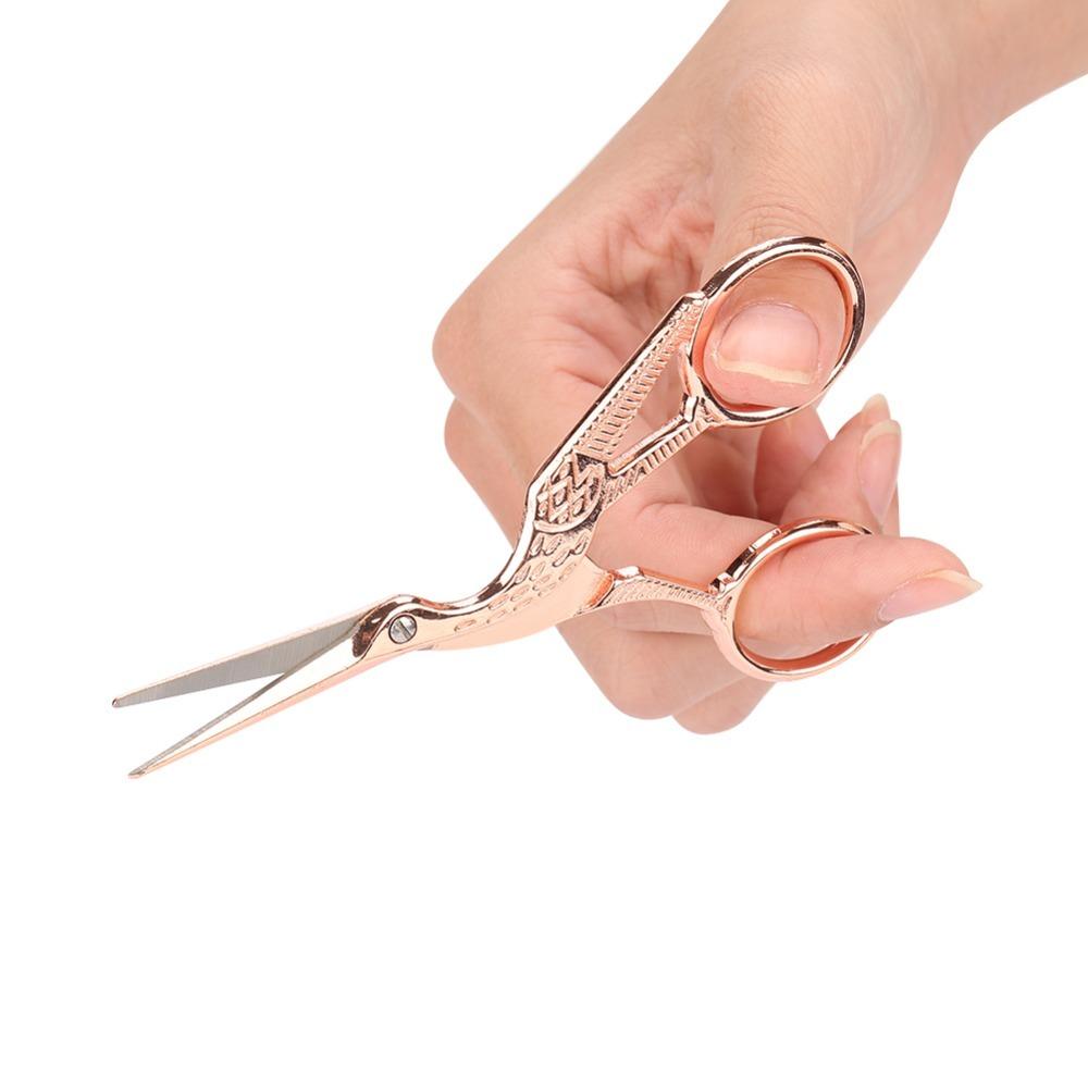 Sharp Tip Crane Shape Scissors Stainless Steel Sewing Scissors Dressmaker Shears For Embroidery