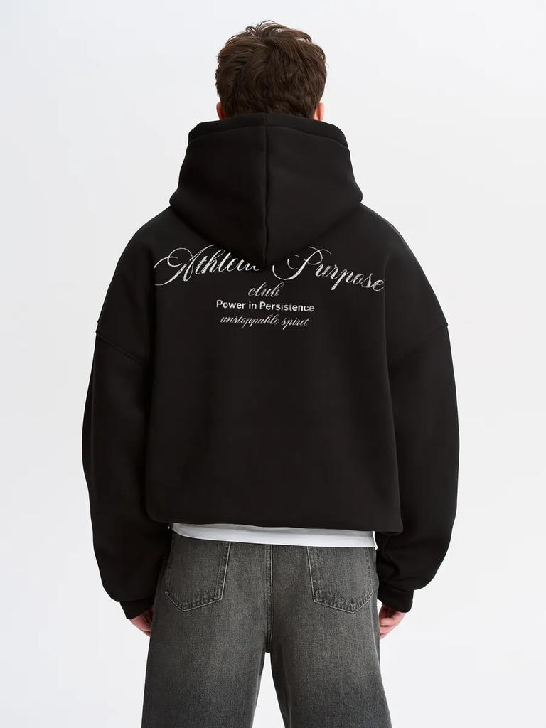 Men's Oversized Printed Hoodie Long Sleeve Casual Fleece Pullover Sweatshirt