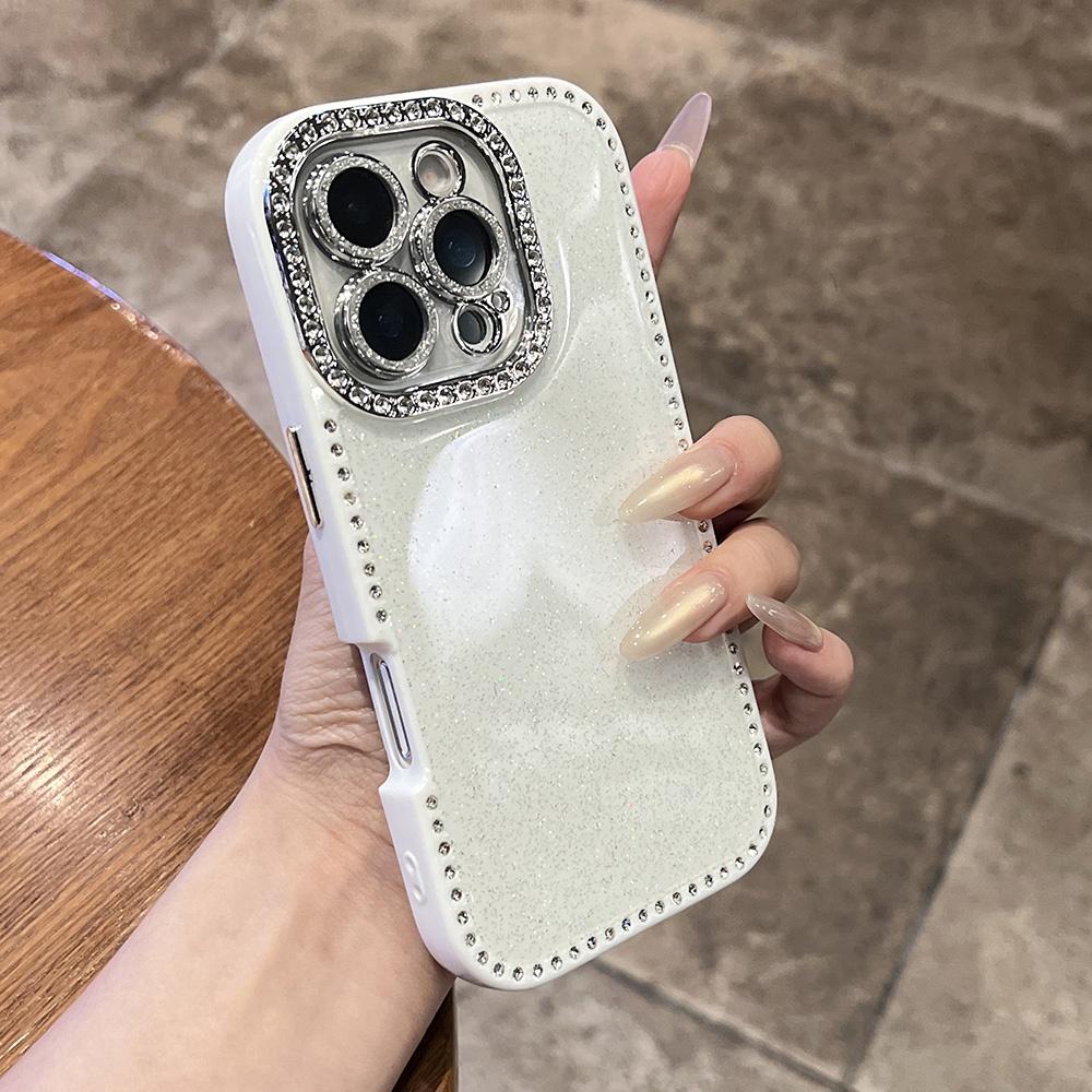 Блестящий Стразы Мягкий Чехол Для iPhone 16 15 14 13 Pro Max Конфетный Блеск Алмазы Ударопрочный Силиконовый Чехол