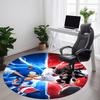1 шт. Круглый коврик для офиса Sonic, Нескользящий, Мягкий и прочный офисный коврик для декора интерьера, Идеально подходит для офиса, Красивое украшение