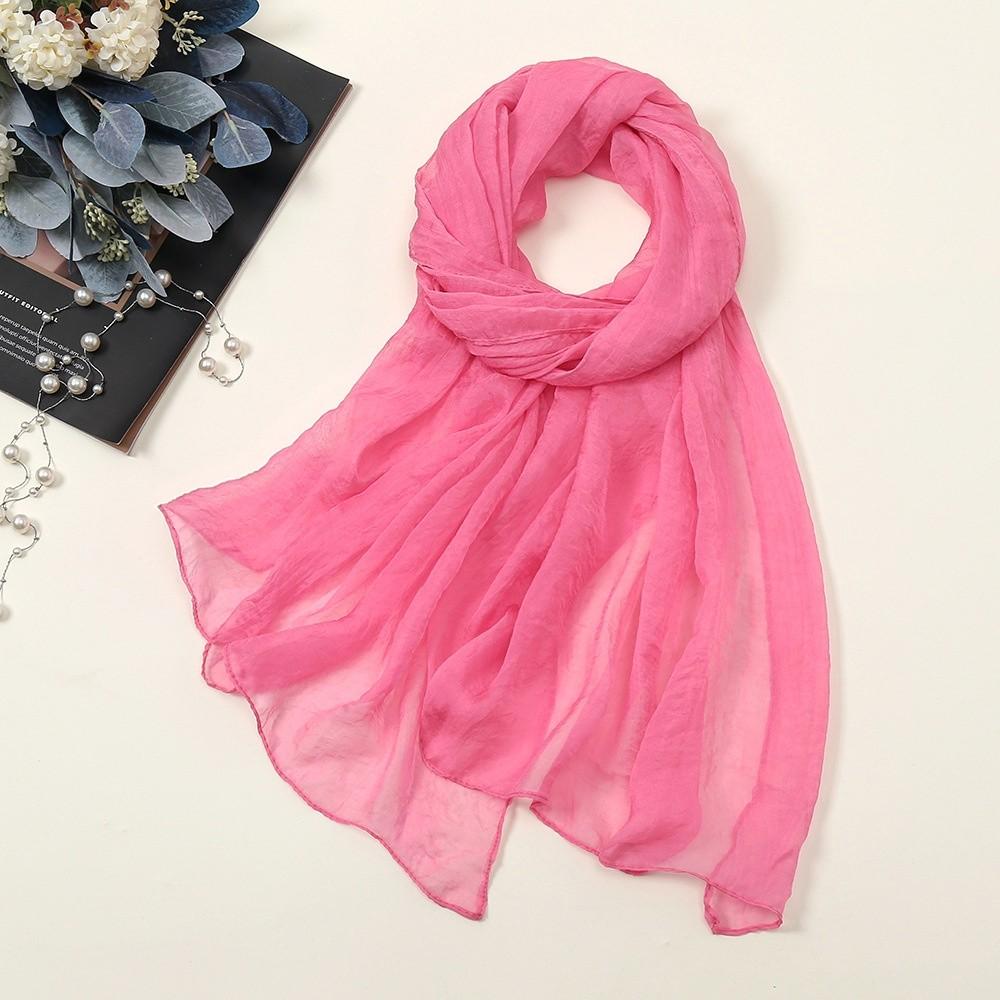 Long Sunscreen Shawl Thin Shawl Silk Elegant Chiffon Scarf Summer