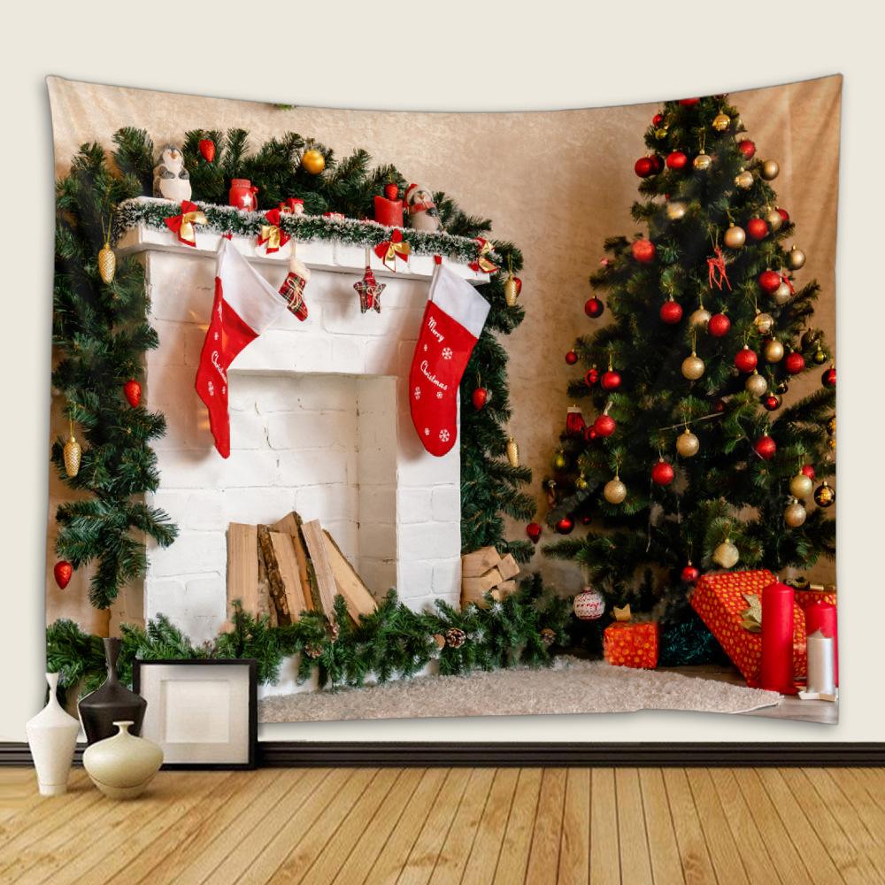 Christmas Tapestry Festive Decor Home Living Room Bedroom Background Garden Posters for Outside Large Wall Hanging Beach Towel