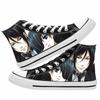 Unisex Anime Black Butler Sebastian Michaelis Casual Canvas Shoes Plimsolls Luminous Student Flats Shoes Sneakers
