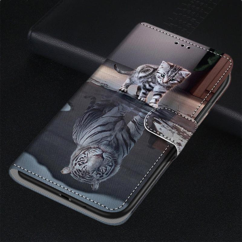 For Samsung S25 S24 S23 S22 S21 S20 A16 A26 A36 A56 A15 A14 A53 A54 A05 A05s PU Leather Card Holder Flowers Animals Flip Wallet Kickstand Phone Case