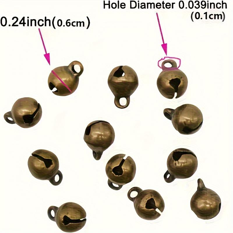 200 шт. Миниатюрные колокольчики из чугуна цвета винтажной бронзы, 6 мм, ремесленные подвески для DIY, подвесные украшения на Рождество, Хэллоуин, Пасху, Хануку,