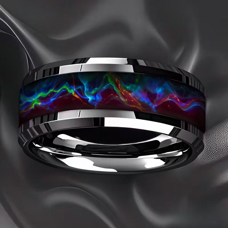 Vintage Tarot Sun Moon Star Occult Mystical Pattern Stainless Steel Rings for Men Women High Polished Wedding Band Jewelry Gift