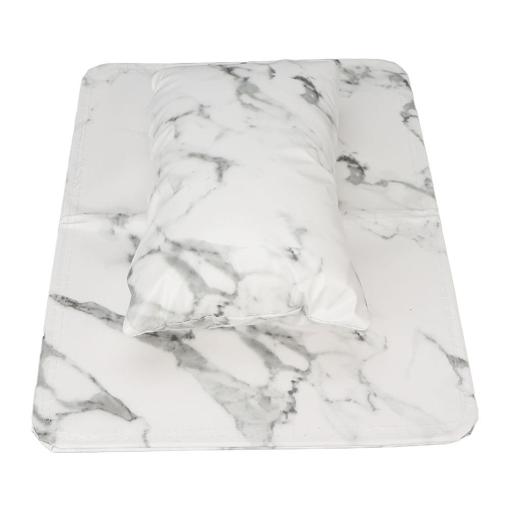 2pcs Detachable Nail Art Pillow Aluminum Alloy Holder Hand Cushion Mat  For Nail Tech