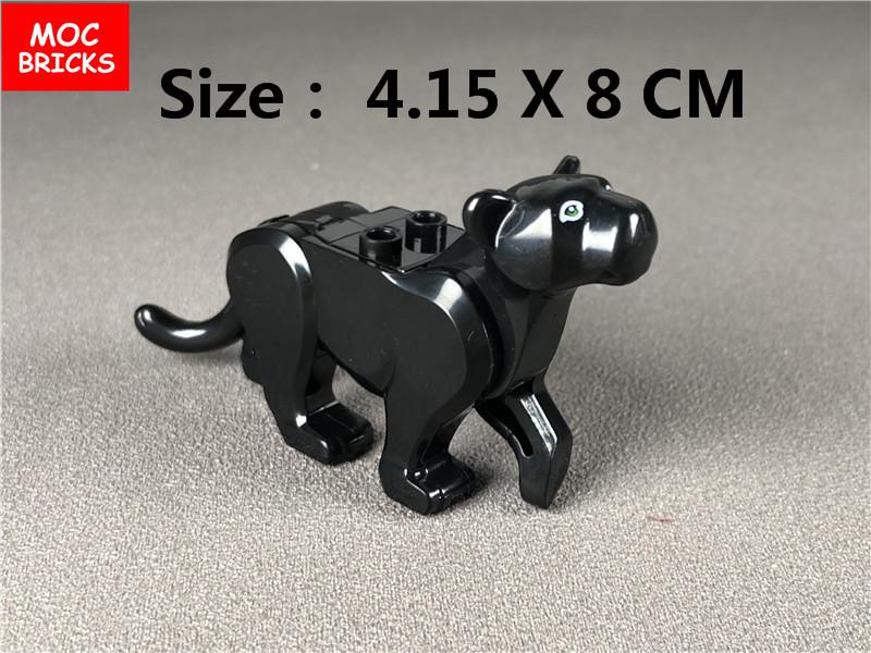 MOC Кубики DIY Лесной Животный леопард лев Тигр Фигурка аксессуар Образовательные строительные блоки игрушки для детей подарок