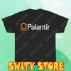 Мужская черная футболка Palantir Technologies с логотипом, забавная, размеры от S до 5XL