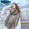 Checked Scarf New Autumn And Winter Fashion Warm Cashmere Scarf WomenS Medium Long Tassel Shawl