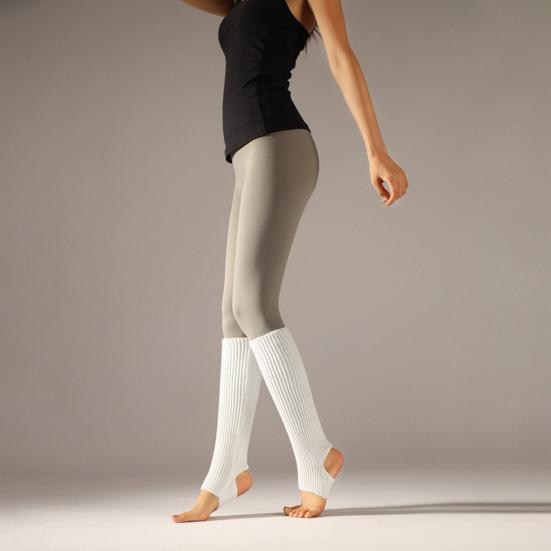 2 пары балетных гетр с отверстием для пятки, вязаные зимние очень мягкие длинные гетры для йоги, танцев, нескользящие носки для ног, чехлы для икр для йоги и спорта